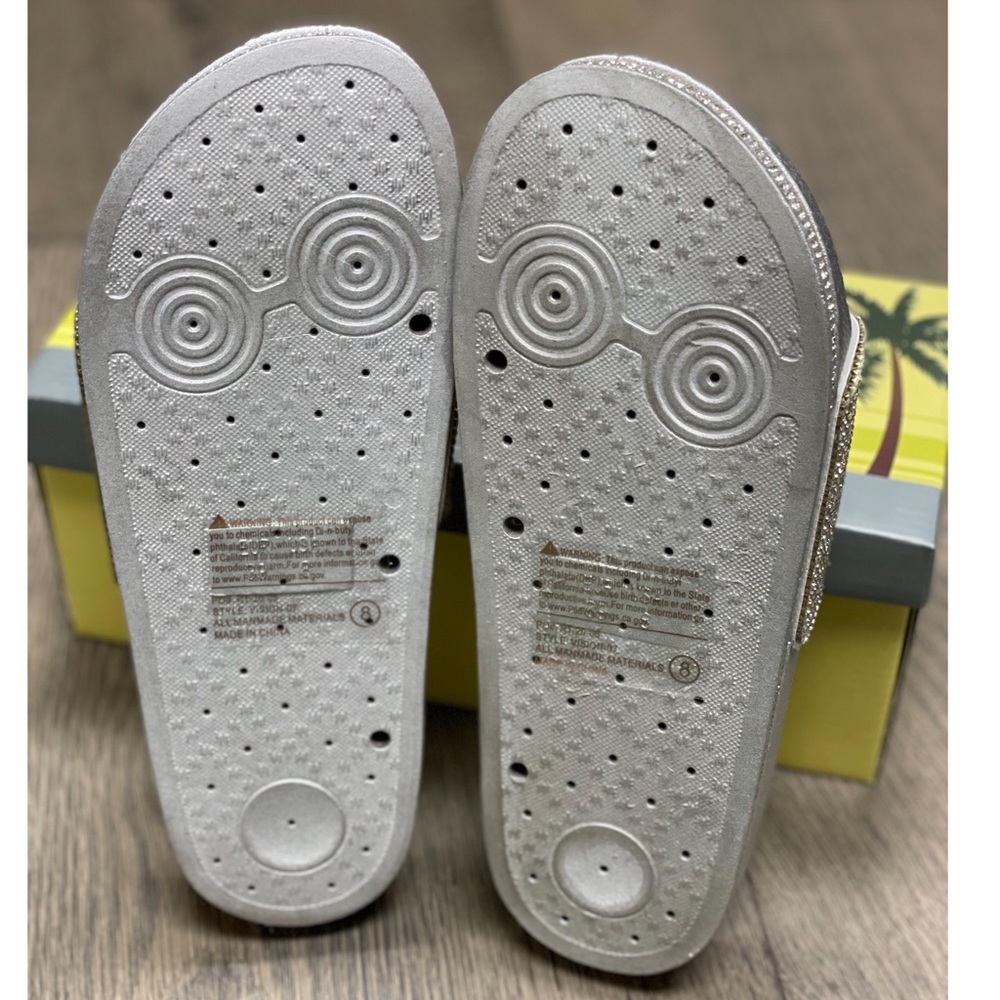 Rhinestone Glitter Slide Slip On Flatform Sandal - Picture 12 of 16